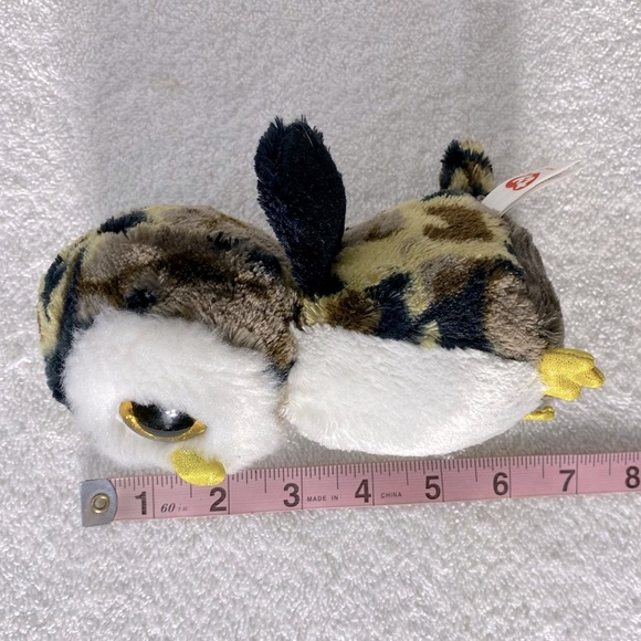 Ty Beanie Boo Owliver The Camouflaged Owl Plush Toy Stuffed Animal - Picture 6 of 11